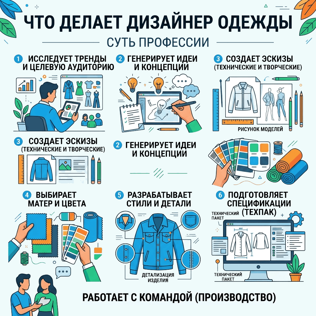 что делает дизайнер одежды