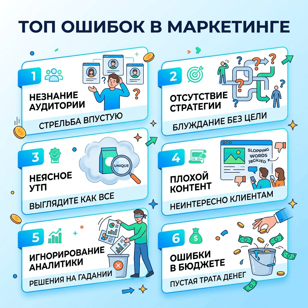 ошибки в маркетинге