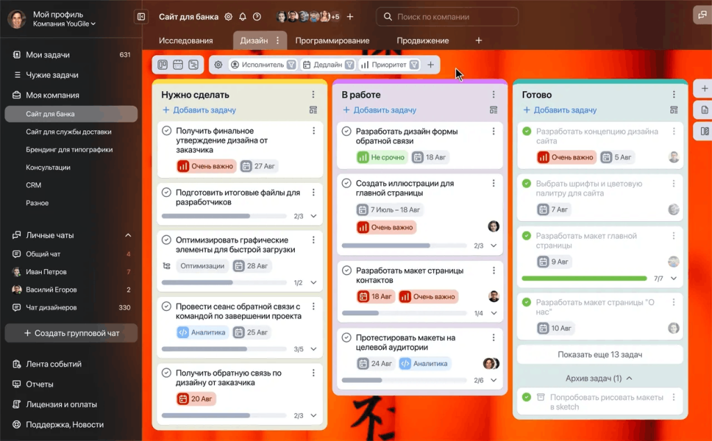 yougile система управления проектами