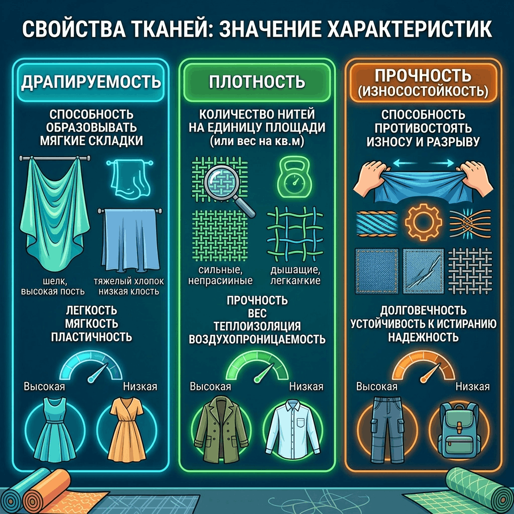 свойства ткани